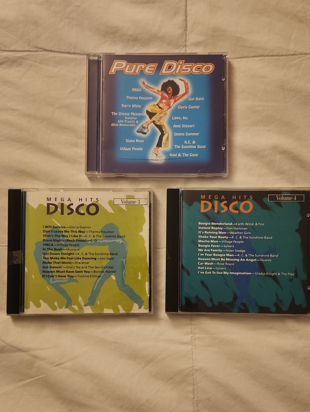 Pure Disco CD + Mega Hits Disco Volume 3 & 4 - Disco Compilation Set